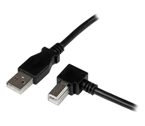 StarTech USB-A - USB-B černá / Kabel / Úhlový konektor / USB 2.0 / 480 Mbps / 2 m