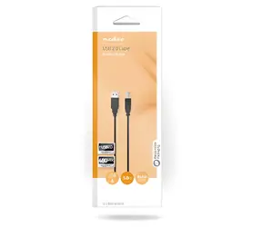 Nedis USB 2.0 kabel černá / Kabel USB / USB-A - USB-B / 480 Mbps / 5 m