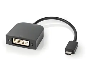 Nedis USB-C adaptér na DVI-D černý / Adaptér / USB 3.2 Gen 1 / DVI-D 24+1 / 1080p / 0,2m