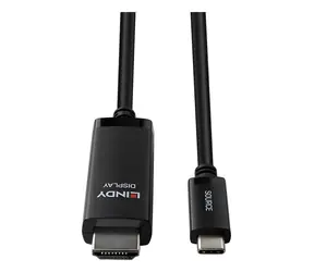 Lindy USB-C na HDMI 8K60 černá / Kabel / 2 m / 144 Hz