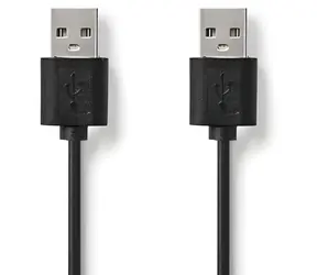 Nedis USB 2.0 kabel černá (CCGL60001BK20) / Kabel USB / USB-A - USB-A / 480 Mbps / 2 m