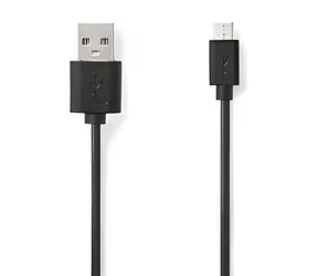 Nedis USB 2.0 kabel černá (CCGL60501BK10) / Kabel USB / USB-A - Micro-B / 480 Mbps / 1 m