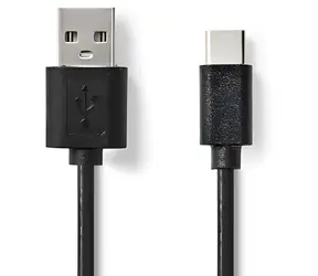 Nedis USB-A - USB-C nabíjecí kabel černá / Kabel / USB 2.0 / 480 Mbps / 2 m