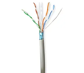 Nedis Síťový kabel CAT6 šedá / Síťový kabel / F/UTP / CCA / 100 m / Box