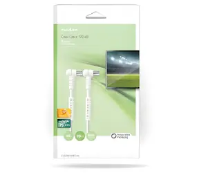 Nedis Koaxiální anténní kabel bílá 10 m / Koaxiální kabel / IEC / 120 dB / 4x stínění