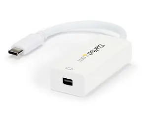 StarTech USB-C - Mini DisplayPort adaptér bílá / Adaptér / 4K UHD / Zvuk 7.1 / Plast