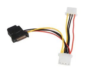StarTech napájecí adaptér SATA - Molex černá / Napájecí adaptér / SATA 15-pin - Molex 4-pin / 15 cm
