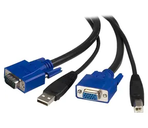 StarTech 2v1 USB KVM kabel černý / KVM kabel / VGA + USB / 1,8 m