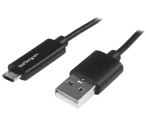 StarTech USB-A - Micro-USB s LED černá / Nabíjecí kabel / 1 m / 480 Mbit/s