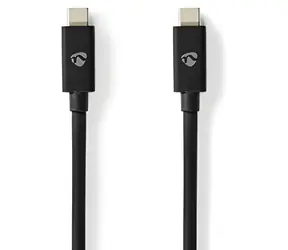 Nedis USB4 Gen 3x2 černá / Kabel USB-C - USB-C / 240 W / 8K 60Hz / 40 Gbps / 1 m