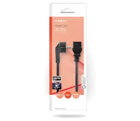 Nedis Napájecí kabel Schuko - IEC-320-C19 černá / Napájecí kabel / 10 A / úhlový - přímý / 2 m