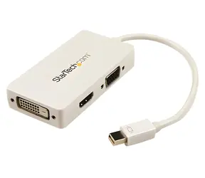 StarTech Adaptér Mini DisplayPort na VGA/DVI/HDMI bílá / Videoadaptér / 1920 x 1200 px / 0,15 m
