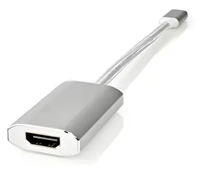 Nedis USB-C na HDMI adaptér stříbrný / Adaptér / USB 3.2 Gen 1 / 4K@60Hz / Power Delivery