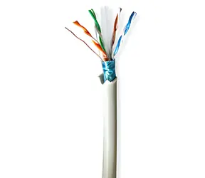 Nedis Cat6 šedá / Instalační kabel / F/UTP / 50 m / LSZH / Čistá měď