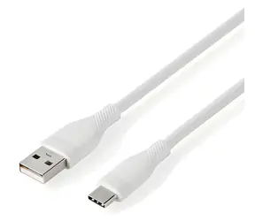 Nedis USB-A - USB-C 1,5 m bílá / Nabíjecí kabel / USB 2.0 / 15 W / 480 Mbit/s / Silikonový