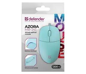 Defender Azora MB-241 mátová / Drátová optická myš / 1200 DPI / 2 tlačítka / USB