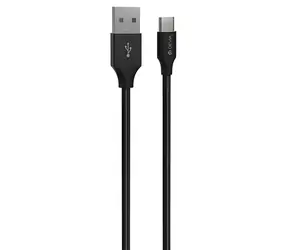 Devia Gracious Woven nabíjecí kabel černá / Kabel USB-A - USB-C / Textilní opletení / 1 m