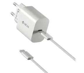 Devia Smart Series PD 30W bílá / Síťová nabíječka / USB-C / kabel USB-C / 30W PD