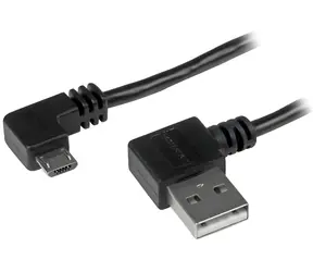 StarTech USB-A - Micro-USB B černá / Nabíjecí a datový kabel / Úhlové konektory / 2 m / 480 Mbps
