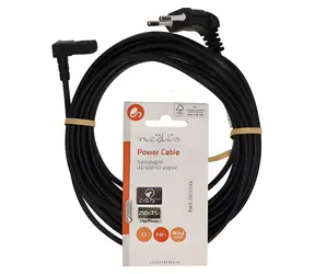 Nedis Napájecí kabel Euro - IEC-320-C7 černá / Napájecí kabel / oboustranně úhlový 90° / poniklované / 5 m