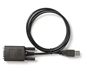 Nedis Redukce USB-A - RS232 DB9 černá / Redukce / 0,9 m / poniklované kontakty