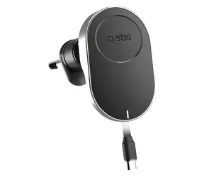 SBS Držák do auta s MagSafe černá / Držák do auta / do mřížky / MagSafe / 15W bezdrátové nabíjení