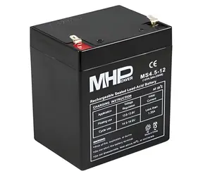MHPower olověný akumulátor AGM 12V/4,5Ah / Olověný akumulátor / 12 V / 4,5 Ah / Faston F1 4,8 mm