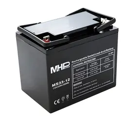 MHPower olověný akumulátor AGM 12V/33Ah / Olověný akumulátor / AGM / 12 V / 33 Ah / Terminál L2