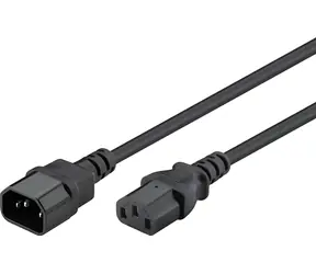 Goobay 39203 černá / Prodlužovací napájecí kabel / IEC C14 (M)-C13 (F) / 5 m