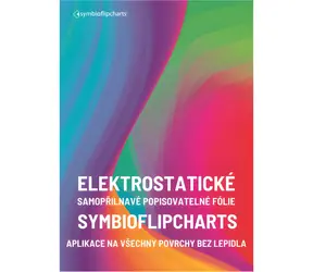 SYMBIO Elektrostatická flipchart fólie 500x700 mm bílá / Flipchart fólie / 25 ks