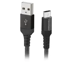 SBS Unbreakable kabel USB-A - Micro USB černá / Kabel / 5 W / 1 m / vyztužené konektory