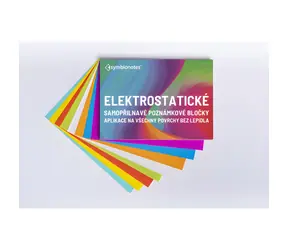 Symbio Symbionotes tyrkysové / Elektrostatický poznámkový bloček / 70x100 mm / 100 listů