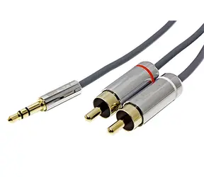Cromo Jack 3,5 mm - 2x Cinch (M/M) / Audio kabel / 1 m