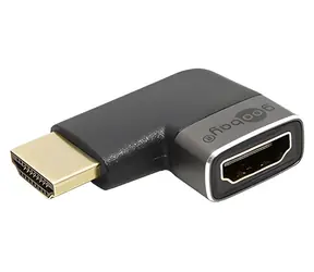 goobay / Redukce HDMI A(M)-HDMI A(F) / Lomená vlevo / 8K/60Hz / Zlacené konektory