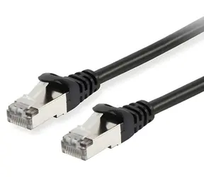 Equip Cat6 S/FTP černá / Patch kabel / RJ-45 / 1 m / PoE