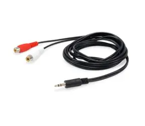 Equip 2x RCA - Jack 3,5mm černá / Audio kabel / 2,5 m