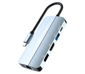 Devia EC704 Leopard Series tmavě šedá / USB-C hub / 9 v 1