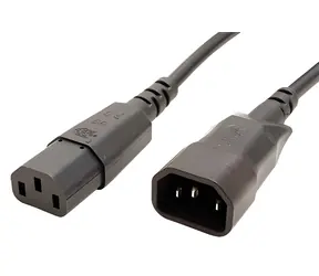 Bachmann 356.119 černá / Napájecí prodlužovací kabel / IEC320 C14 - C13 / 0,5 m