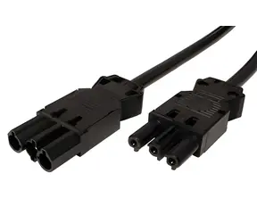 Bachmann prodlužovací kabel GST18 (M-F) černý / Napájecí kabel / 0,3 m