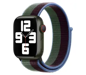 Devia Nylon Braided Two-Tone Loop Eucalyptus Green / Řemínek pro Apple Watch / 40/41/42 mm / Nylon