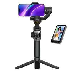 AOCHUAN S3 černá / Stabilizátor / dotykový displej / AI sledování 360° / LED světlo 150 lm