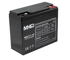 MHPower AGM 12V/17Ah / Olověný akumulátor / VRLA / Terminál T1-M6