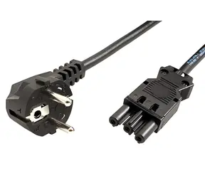 BACHMANN 375.000 černá / Napájecí kabel / CEE 7/7 - GST18 / 1,5 m