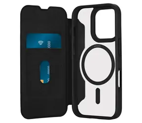Puro Book Wallet Mag 2 černá / Pouzdro / MagSafe / iPhone 16 Pro