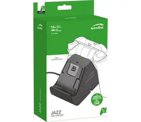 Speed Link SL-260002-BK JAZZ nabíječka černá / USB / pro Xbox Series X/S / 2x NiMH 1100mAh