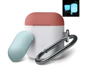 Elago AirPods Silicone Duo Hang Case NightGlow/Italian Rose/Coral Blue / Pouzdro na AirPods
