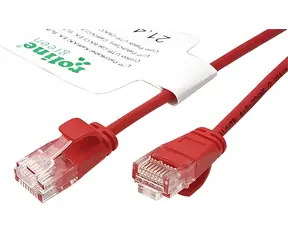 Roline Green UTP patchkabel červený / Síťový kabel / cat. 6a / LSOH / tenký / 2 m