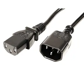 Value Prodlužovací napájecí kabel IEC320 C14-C13 černý / Napájecí kabel / 1,8 m