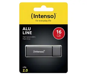 Intenso Alu Line antracitová / Flash Disk / USB 2.0 / 16GB / hliníkový