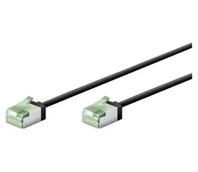 Goobay 74350 CAT 8.1 patch kabel černá / Patch kabel / U/FTP / Slim / Ultra-Flexible / 0,15 m